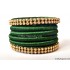 Dark Green Silk Thread Bangles-6 Set