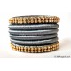 Grey Colour Silk Thread Bangles-6 Set