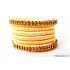 Ivory Colour Silk Thread Bangles-6 Set