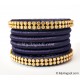 Dark Blue Colour Silk Thread Bangles-6 Set