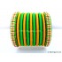 Lime Green Silk Thread Bangles-11 Set