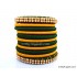 Dark Green Silk Thread Bangles-11 Set