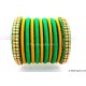 Green Silk Thread Bangles-11 Set