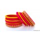 Pink Silk Thread Bangles-11 Set