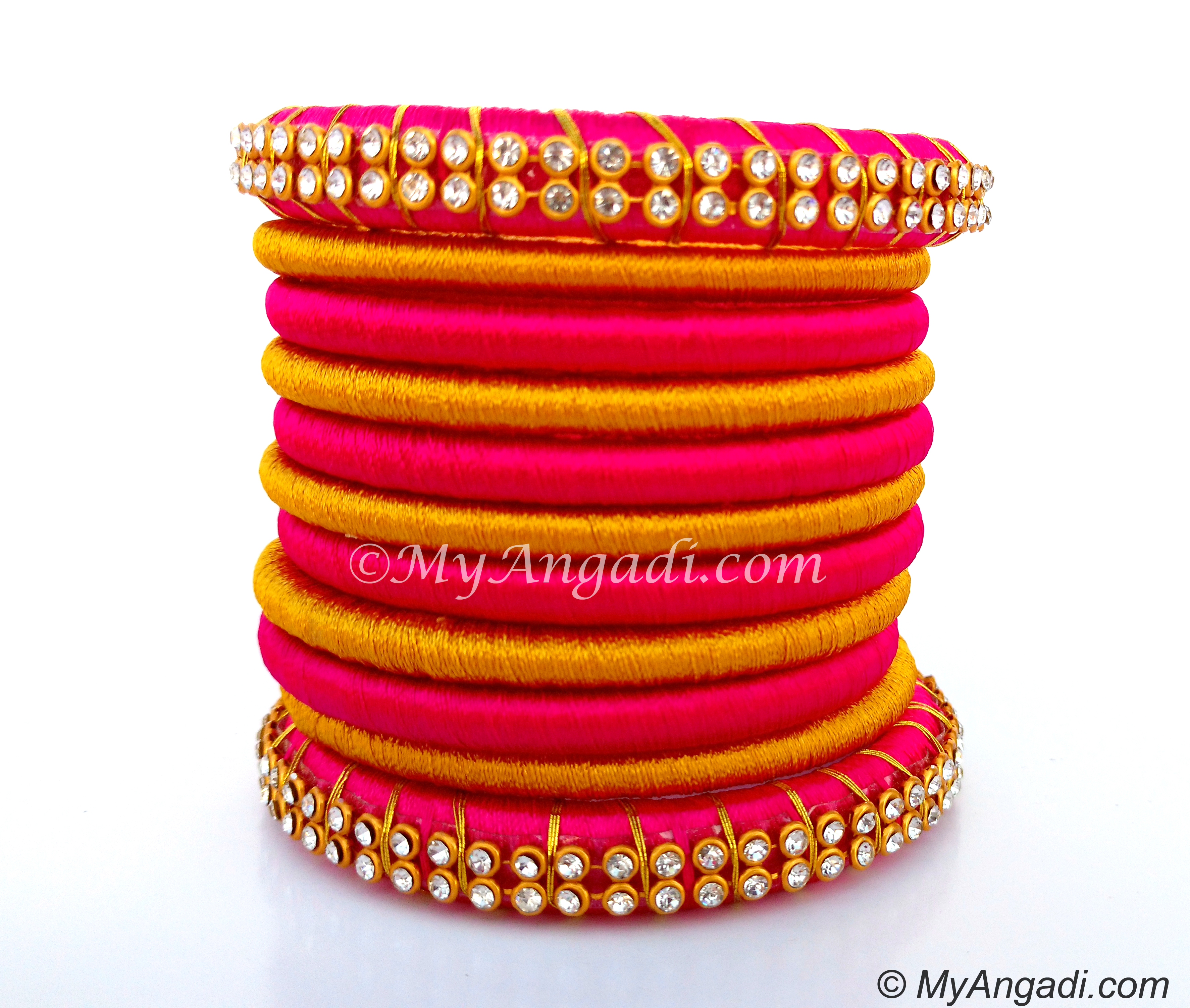Pink and orange bangles deals