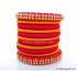 Pink Silk Thread Bangles-11 Set