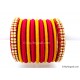 Magenta Colour Silk Thread Bangles-11 Set