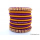 Violet Colour Silk Thread Bangles-11 Set