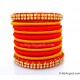 Orange Colour Silk Thread Bangles-11 Set Orange Colour Silk Thread Bangles-11 Set