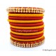 Brick Red Colour Silk Thread Bangles-11 Set Brick Red Colour Silk Thread Bangles-11 Set