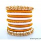 White Silk Thread Bangles-11 Set White Silk Thread Bangles-11 Set