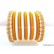 White  Silk Thread Bangles-11 Set