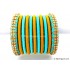 Turquoise Blue Colour Silk Thread Bangles-11 Set