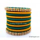 Teal Green Colour Silk Thread Bangles-11 Set