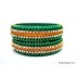 Green Colour Silk Thread Bangles-Triple Set