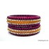 Magenta Colour Silk Thread Bangles-Triple Set