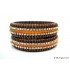 Kakki Colour Silk Thread Bangles-Triple Set