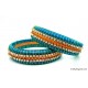 Blue Colour Silk Thread Bangles-Triple Set