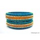 Blue Colour Silk Thread Bangles-Triple Set Blue Colour Silk Thread Bangles-Triple Set