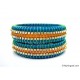 Blue Colour Silk Thread Bangles-Triple Set