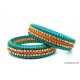 Turquoise Blue Colour Silk Thread Bangles-Triple Set Turquoise Blue Colour Silk Thread Bangles-Triple Set