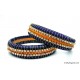 Dark Blue Colour Silk Thread Bangles-Triple Set