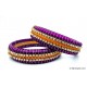 Purple Colour Silk Thread Bangles-Triple Set