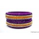 Purple Colour Silk Thread Bangles-Triple Set