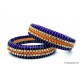 Royal Blue Colour Silk Thread Bangles-Triple Set