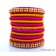 Purple Silk Thread Bangles-11 Set Purple Silk Thread Bangles-11 Set