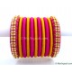 Purple Silk Thread Bangles-11 Set Purple Silk Thread Bangles-11 Set