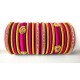 Pink Grand Wedding Silk Thread Bangle Set with Jhumka Earrings