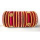 Magenta Grand Wedding Silk Thread Bangle Set with Jhumka Earrings