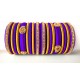 Violet Grand Wedding Silk Thread Bangle Set with Jhumka Earrings