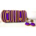Violet Grand Wedding Silk Thread Bangle Set with Jhumka Earrings