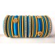 Blue Grand Wedding Silk Thread Bangle Set with Jhumka Earrings