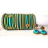 Turquoise Blue Grand Wedding Silk Thread Bangle Set with Jhumka Earrings