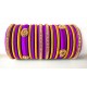 Purple Grand Wedding Silk Thread Bangle Set with Jhumka Earrings