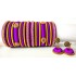 Purple Grand Wedding Silk Thread Bangle Set with Jhumka Earrings