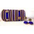 Royal Blue Grand Wedding Silk Thread Bangle Set with Jhumka Earrings