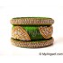 Lime Green Grand Kada Bridal Silk Thread Bangle Set