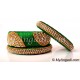 Dark Green Grand Kada Bridal Silk Thread Bangle Set Dark Green Grand Kada Bridal Silk Thread Bangle Set