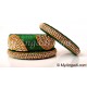 Green Grand Kada Bridal Silk Thread Bangle Set