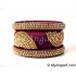 Magenta Grand Kada Bridal Silk Thread Bangle Set