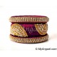 Magenta Grand Kada Bridal Silk Thread Bangle Set Magenta Grand Kada Bridal Silk Thread Bangle Set