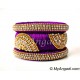Purple Grand Kada Bridal Silk Thread Bangle Set