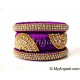 Purple Grand Kada Bridal Silk Thread Bangle Set Purple Grand Kada Bridal Silk Thread Bangle Set