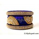 Royal Blue Grand Kada Bridal Silk Thread Bangle Set