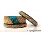 Teal Green Grand Kada Bridal Silk Thread Bangle Set