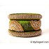 Olive Green Grand Kada Bridal Silk Thread Bangle Set